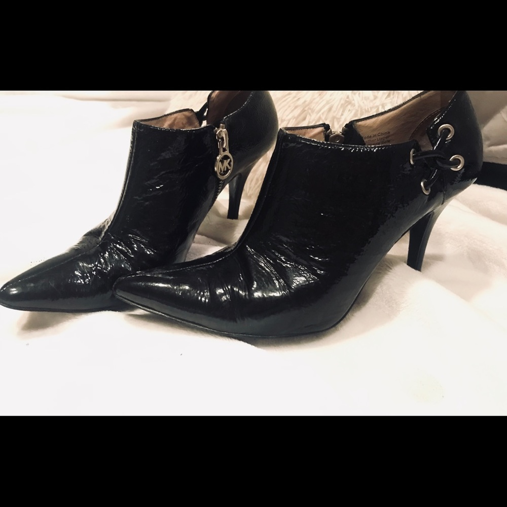 Michael Kors patent leather ankle bootie